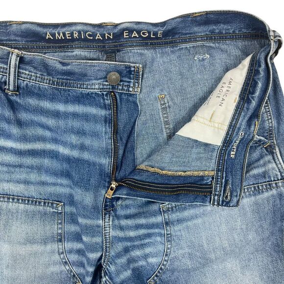 American Eagle Men's 38x30 Carpenter Double Knee Denim Jeans - Picture 6 of 8